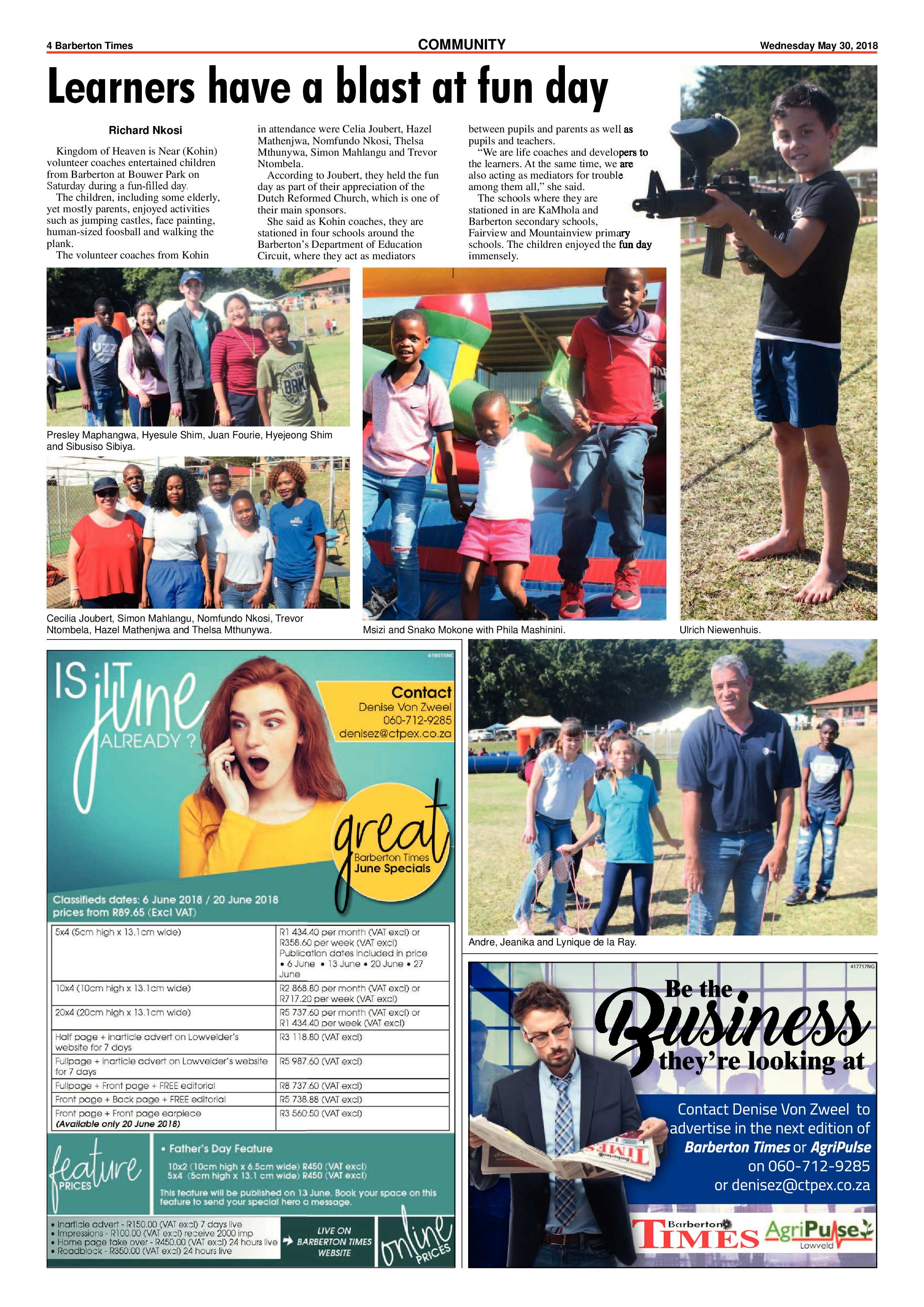 Barberton Times 30 May 2018 page 4
