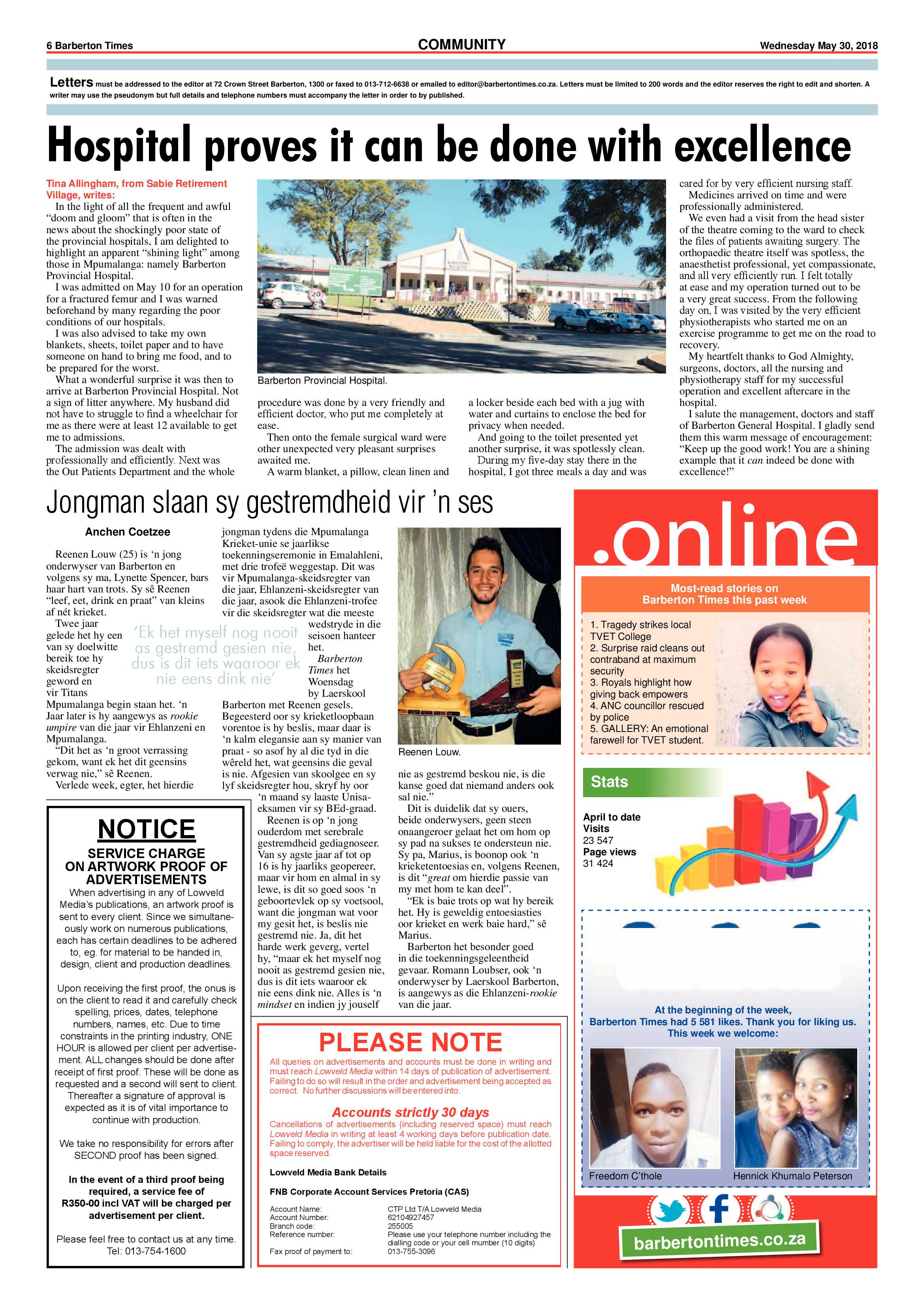 Barberton Times 30 May 2018 page 6