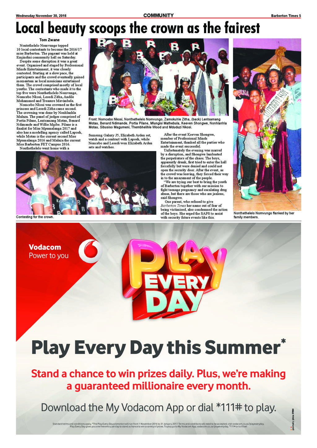 Barberton Times 30 November 2016 page 5