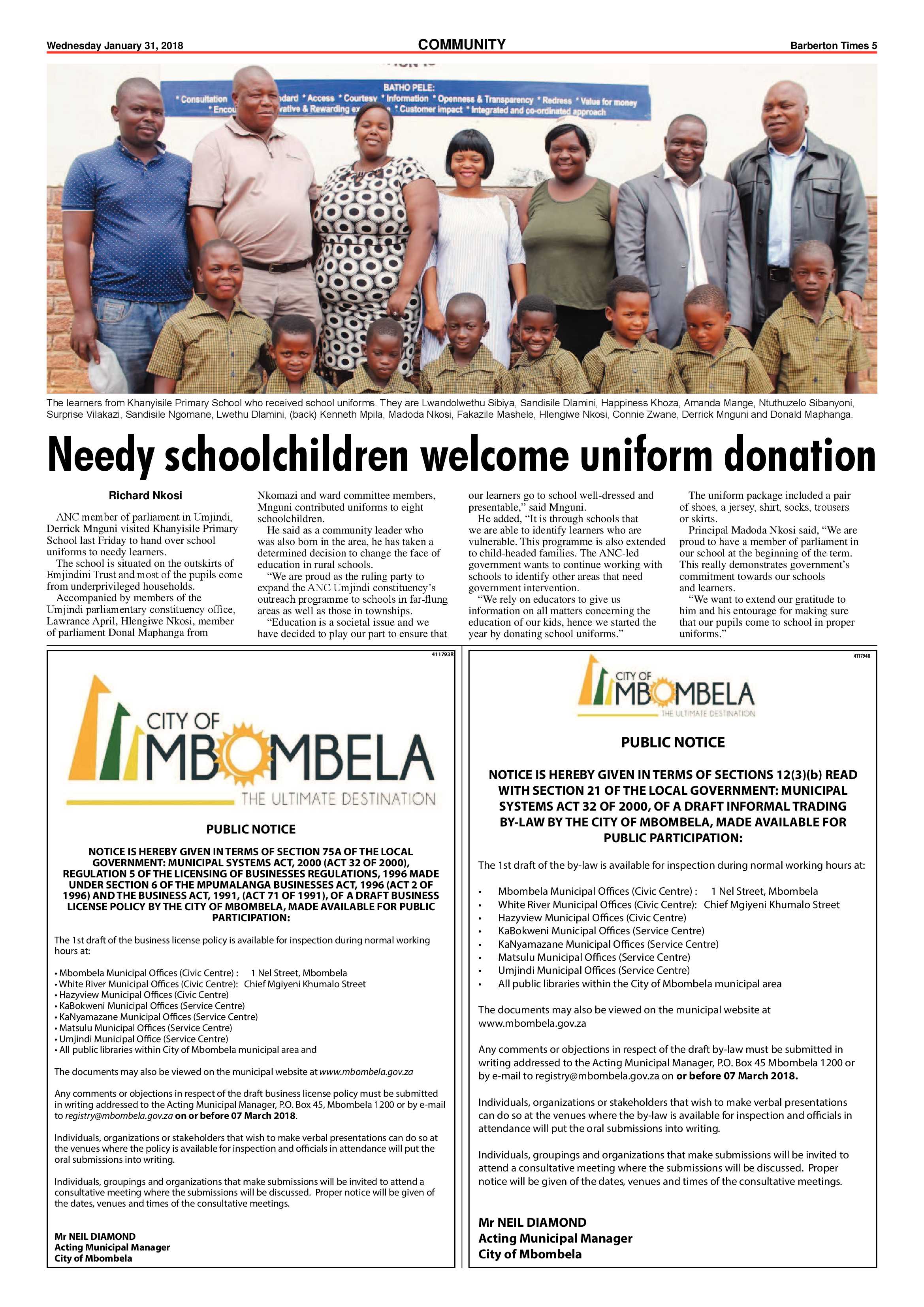 Barberton Times 31 January 2018 page 5