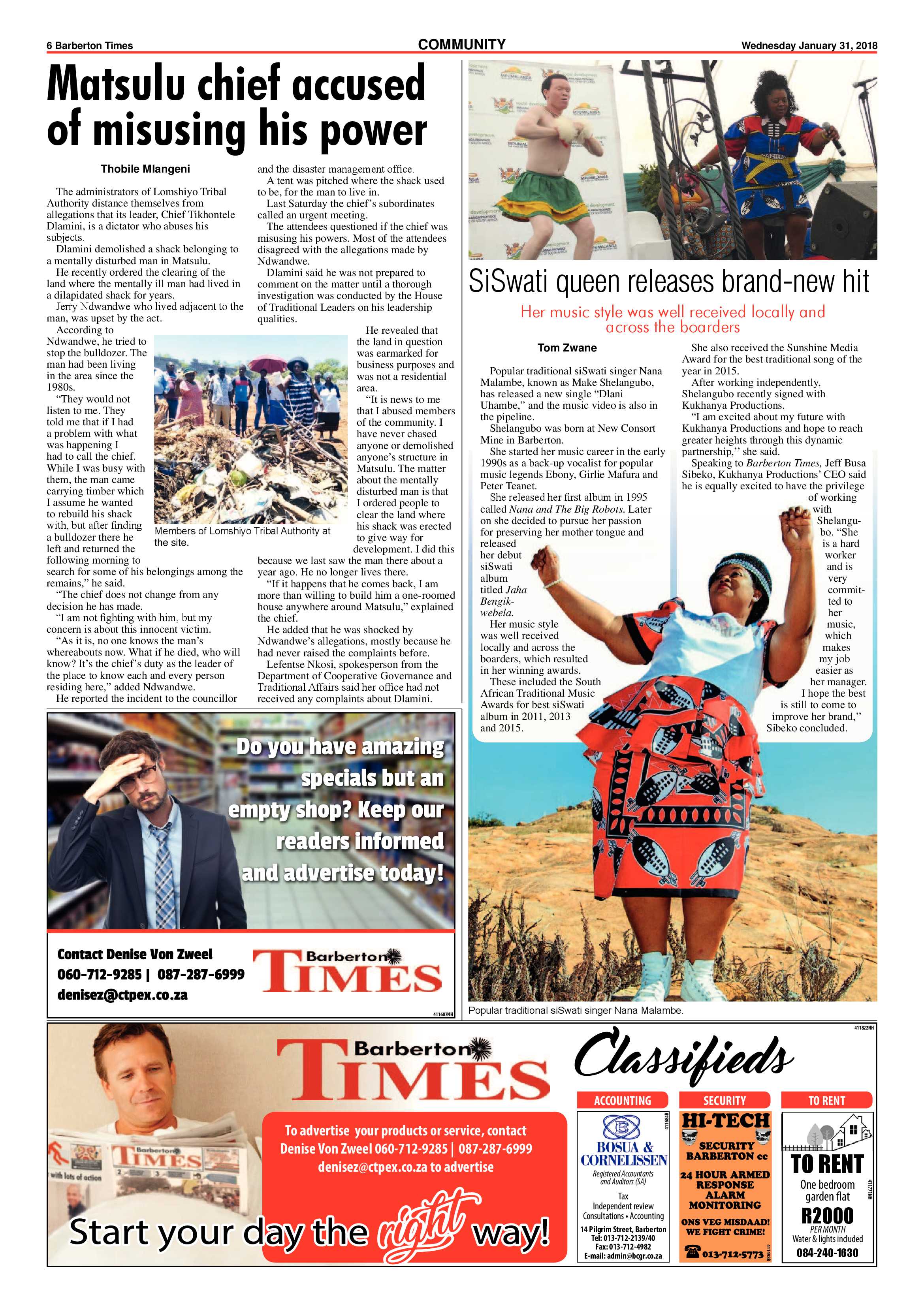Barberton Times 31 January 2018 page 6