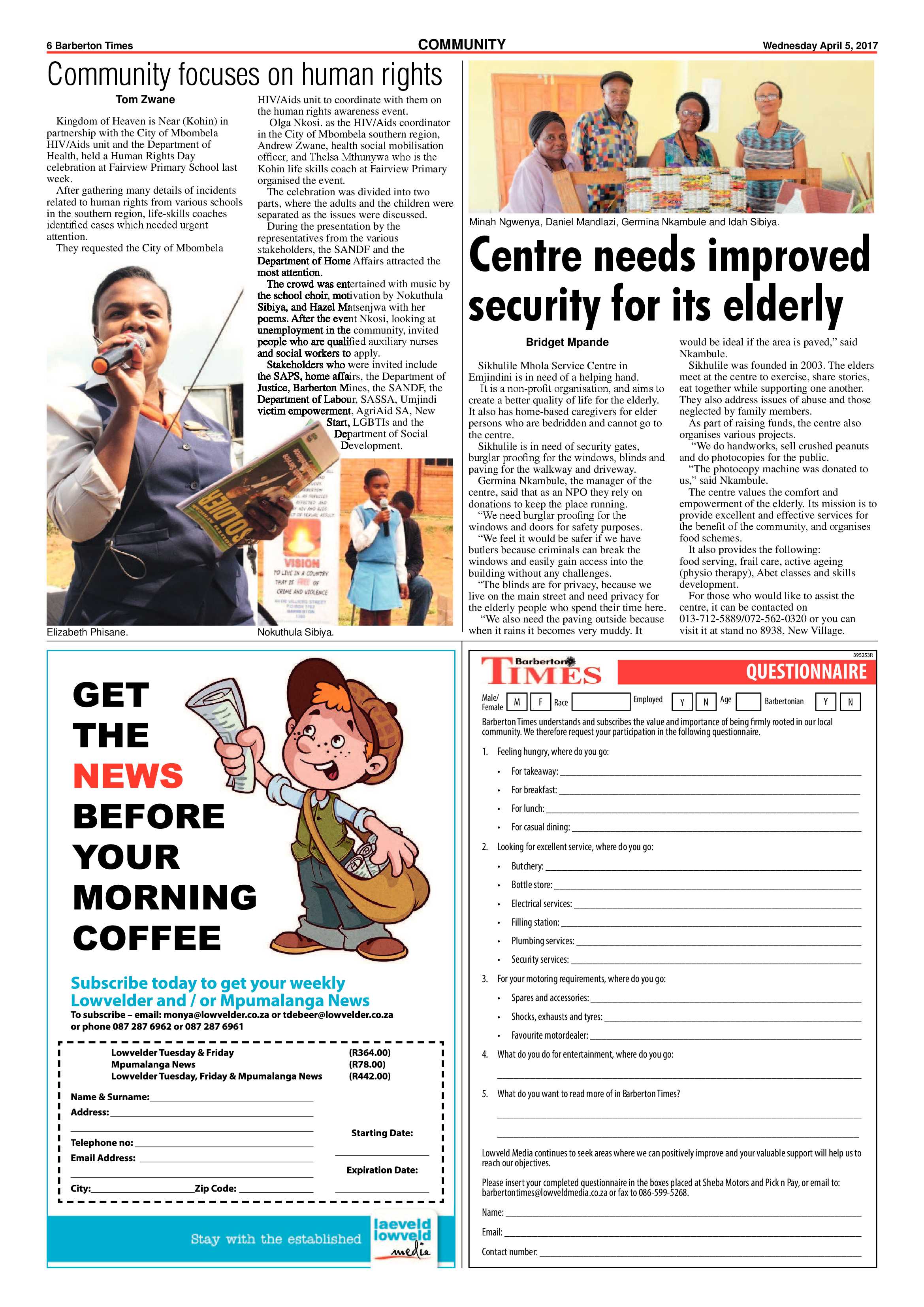 Barberton Times 5 April 2017 page 6