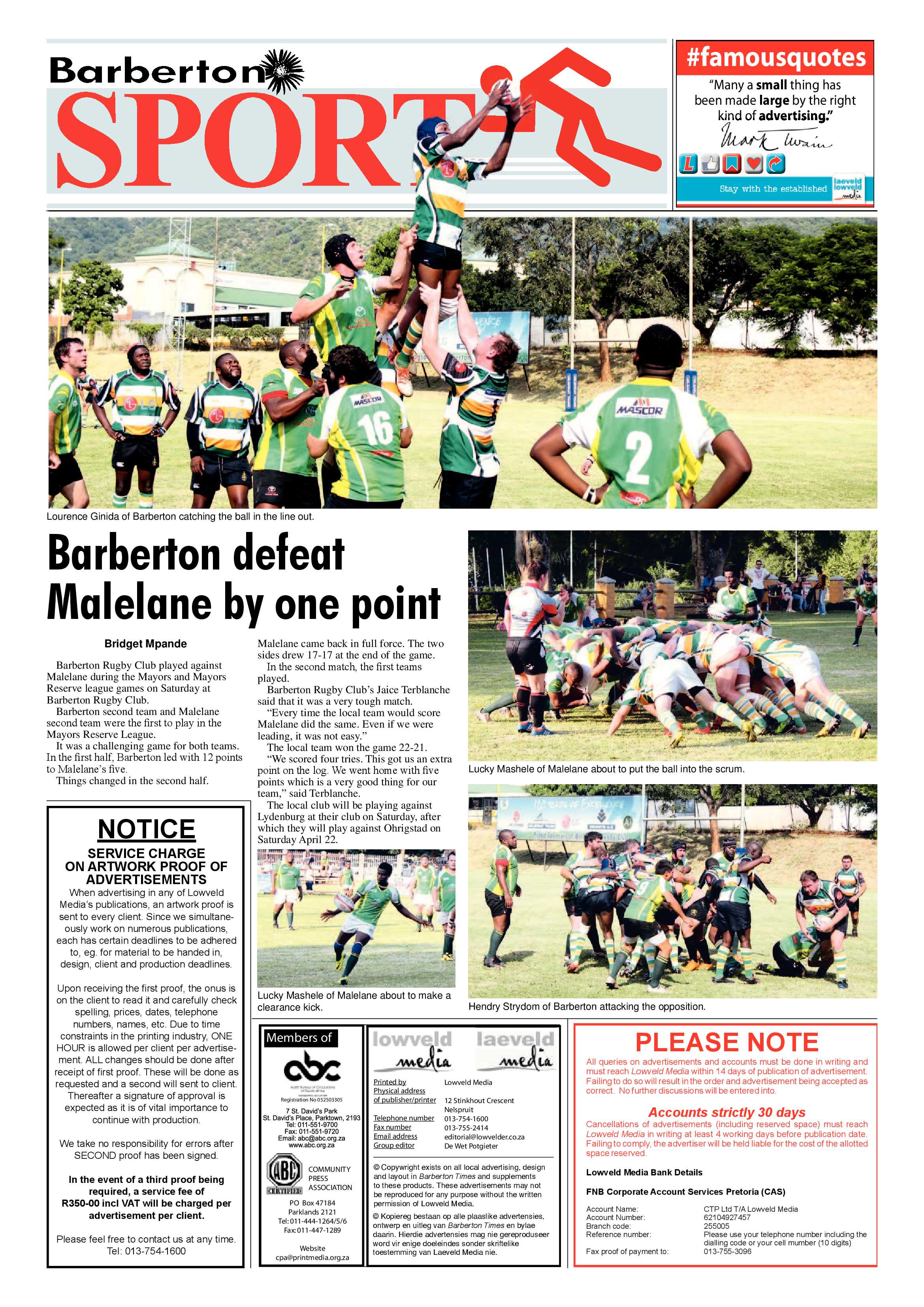 Barberton Times 5 April 2017 page 8