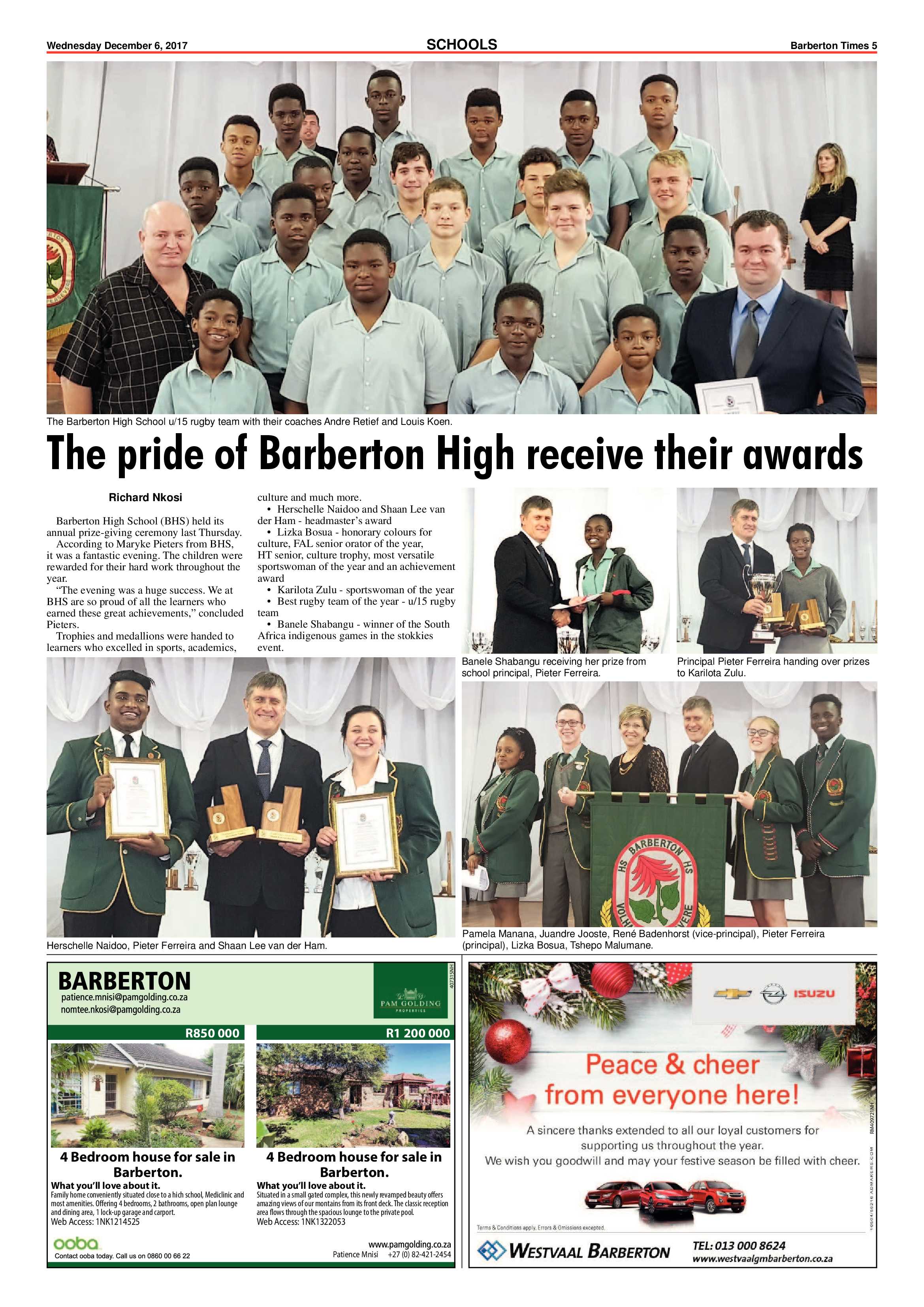 Barberton Times 6 December 2017 page 5