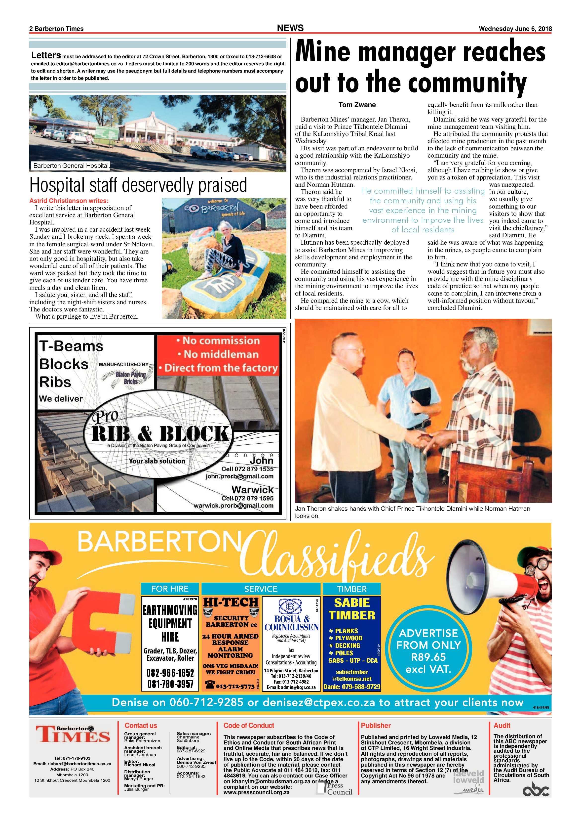 Barberton Times 6 June 2018 page 2