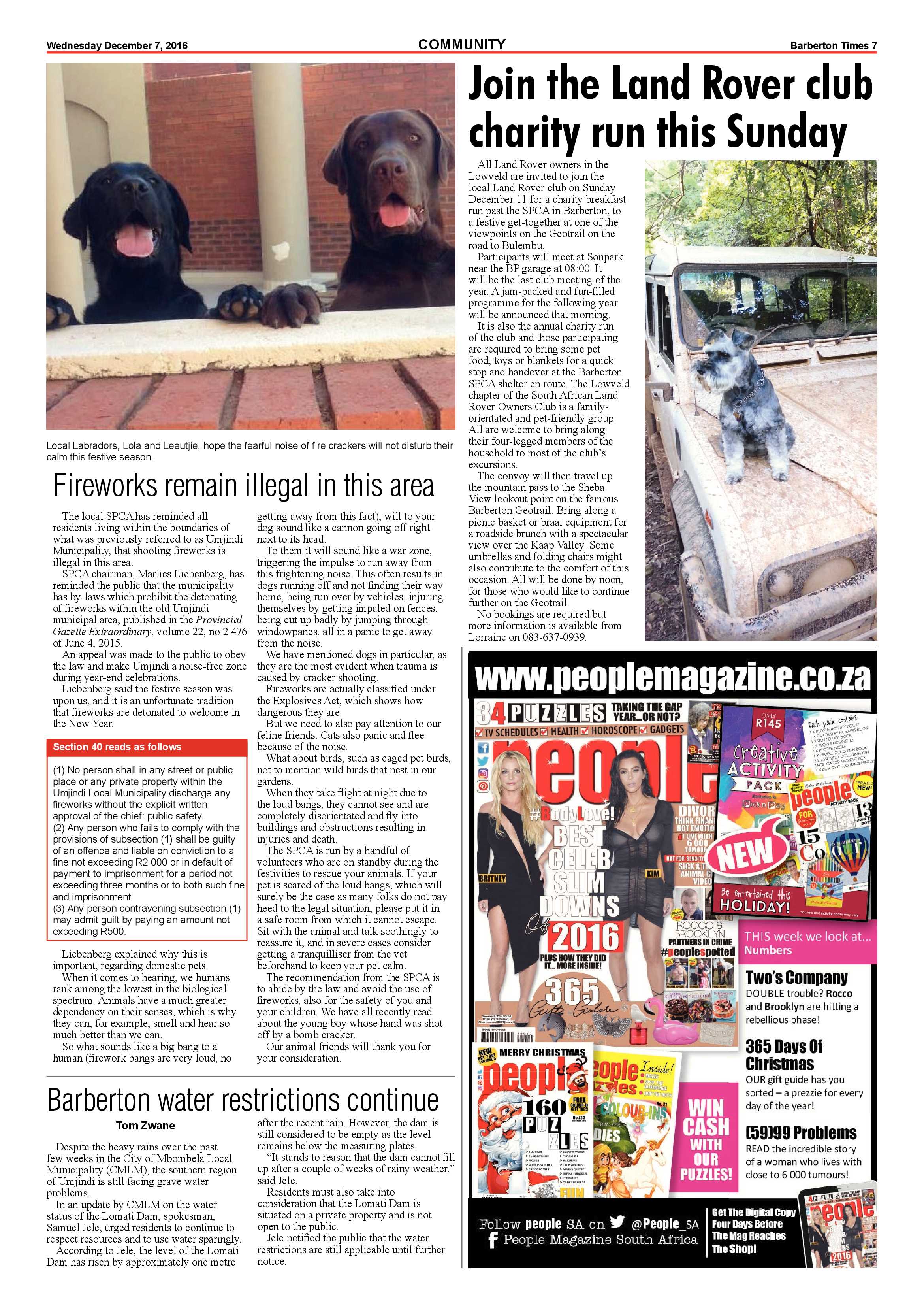 Barberton Times 7 December 2016 page 7