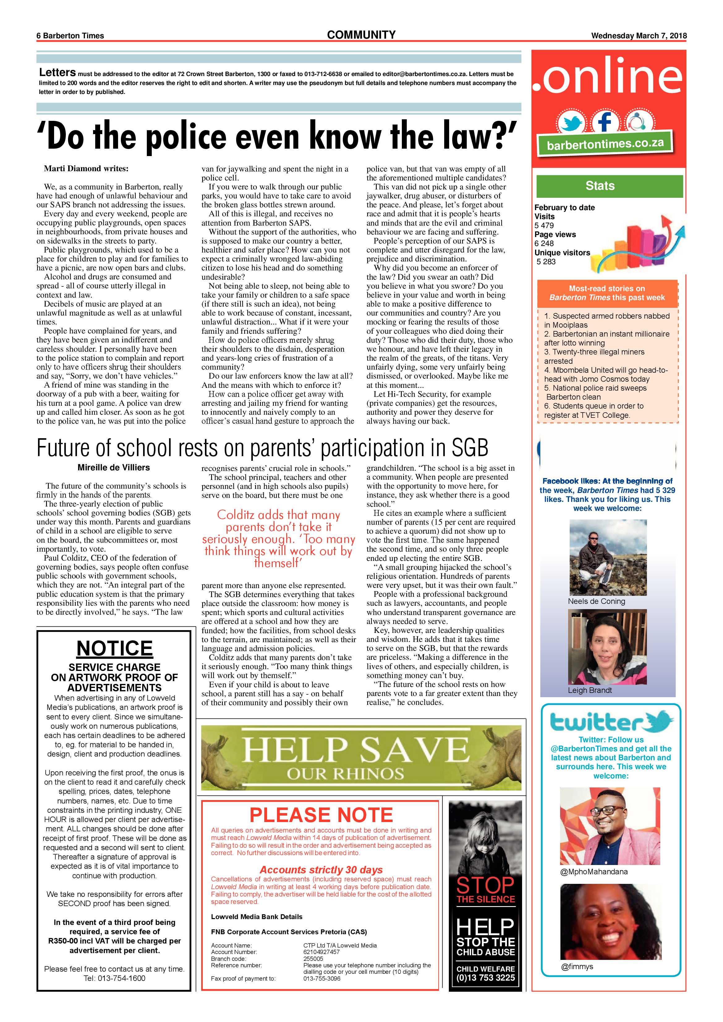 Barberton Times 7 March 2018 page 6