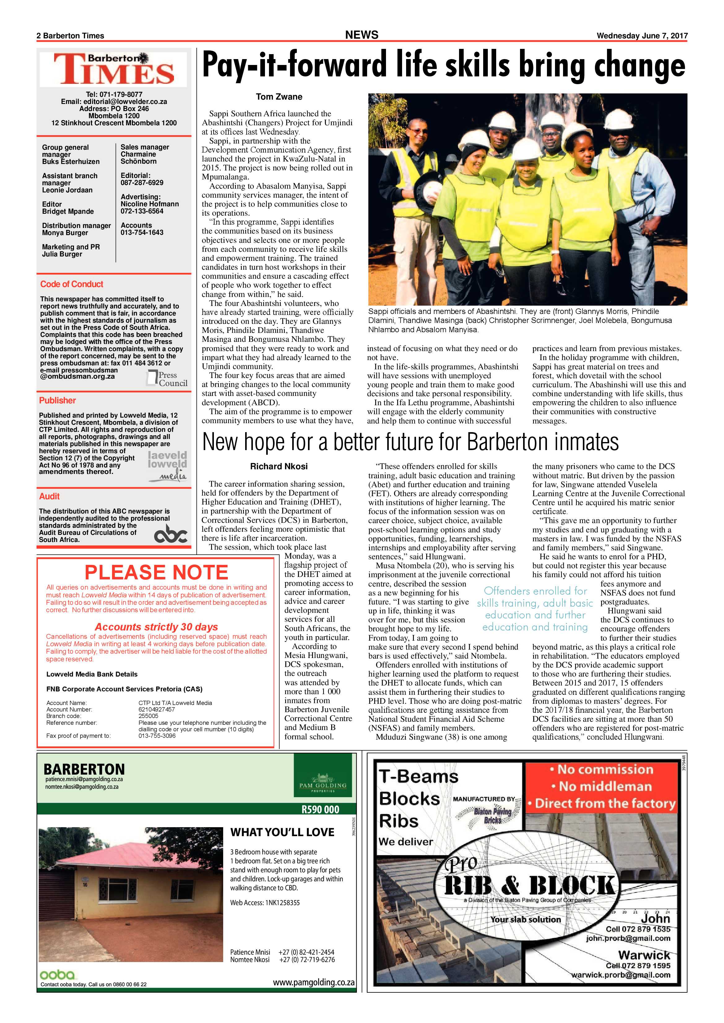 Barberton Times 7 June 2017 page 2