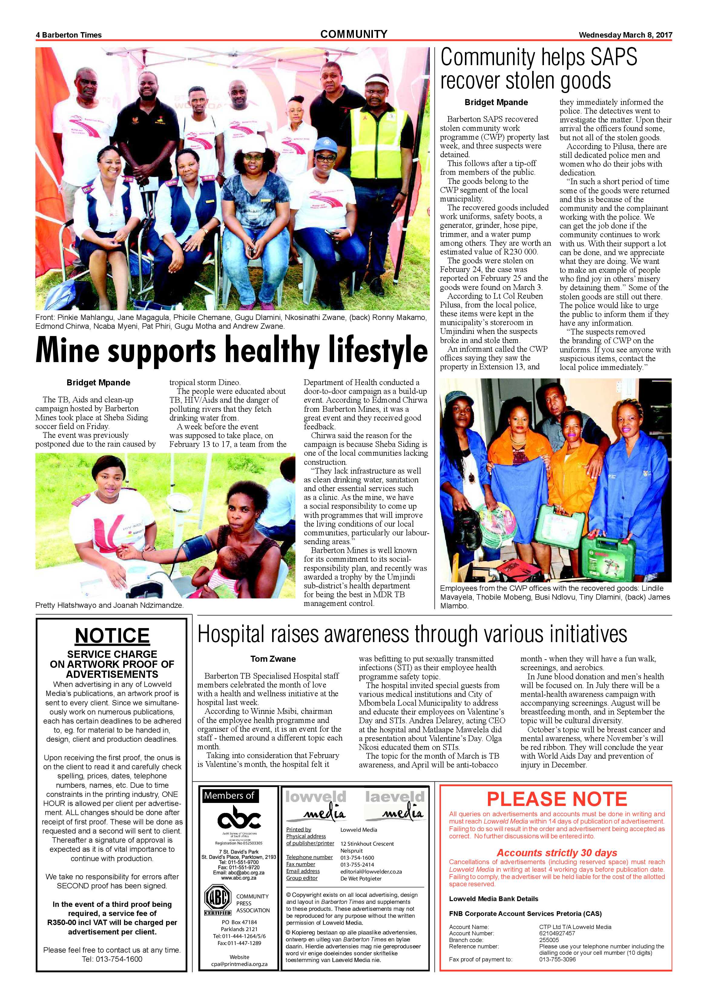 Barberton Times 8 March 2017 page 4