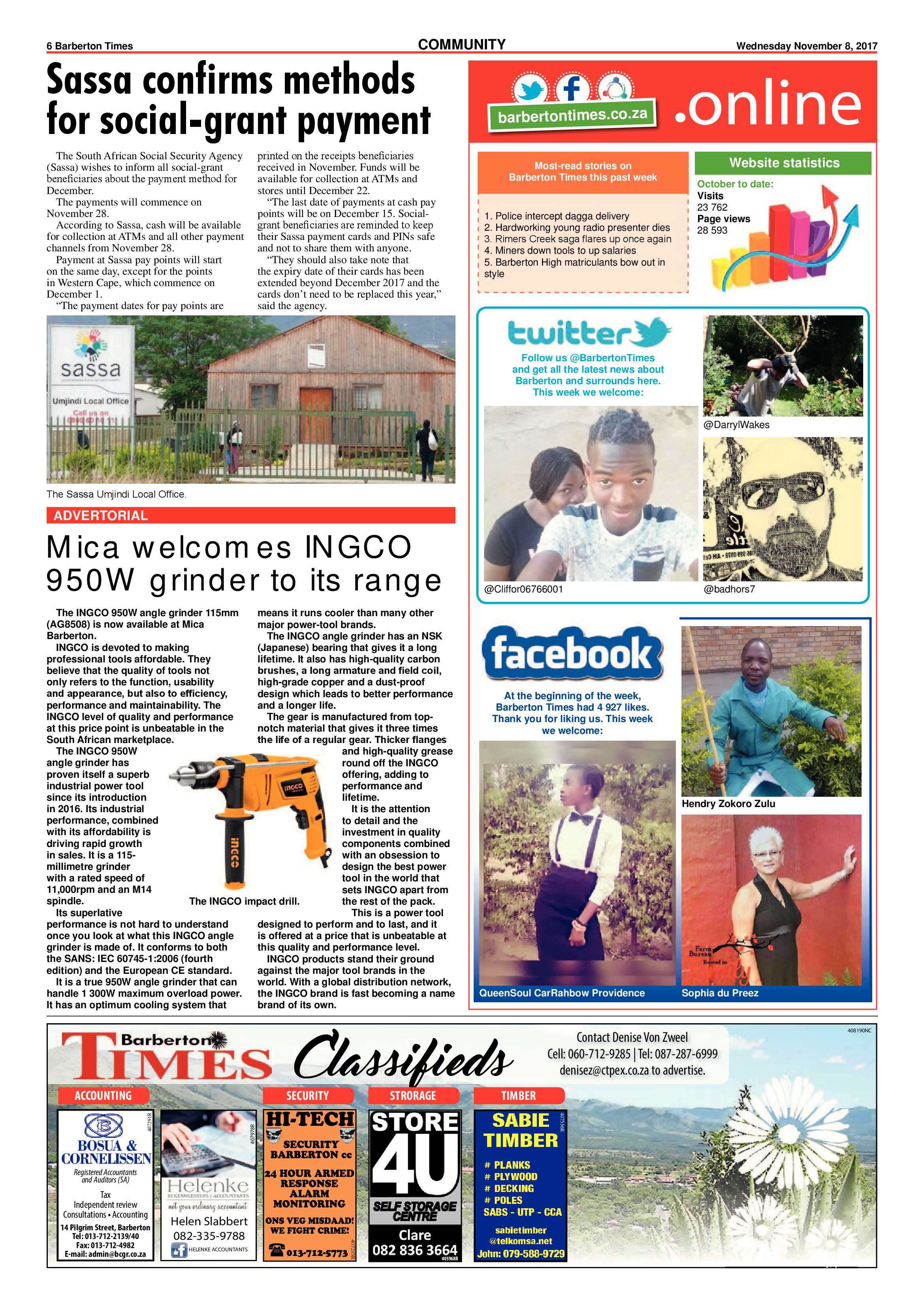 Barberton Times 8 November 2017 page 6